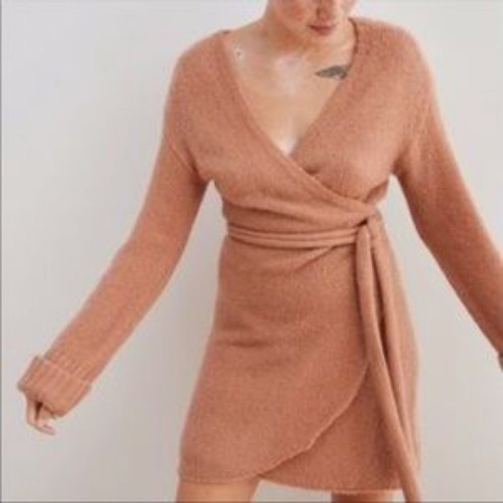 AERIE Tank Wrap Style Sweater Dress